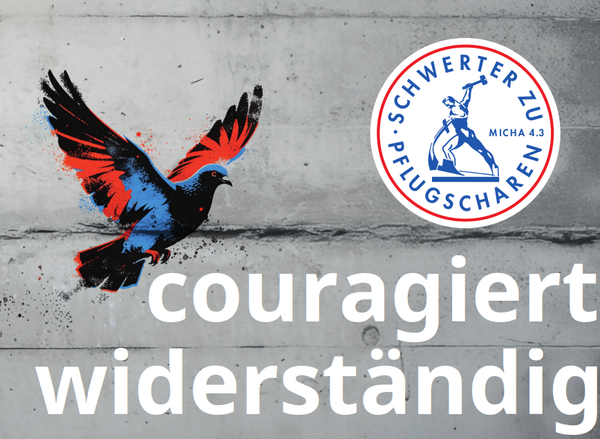 Logo der Friedensdekade "couragiert widerständig"